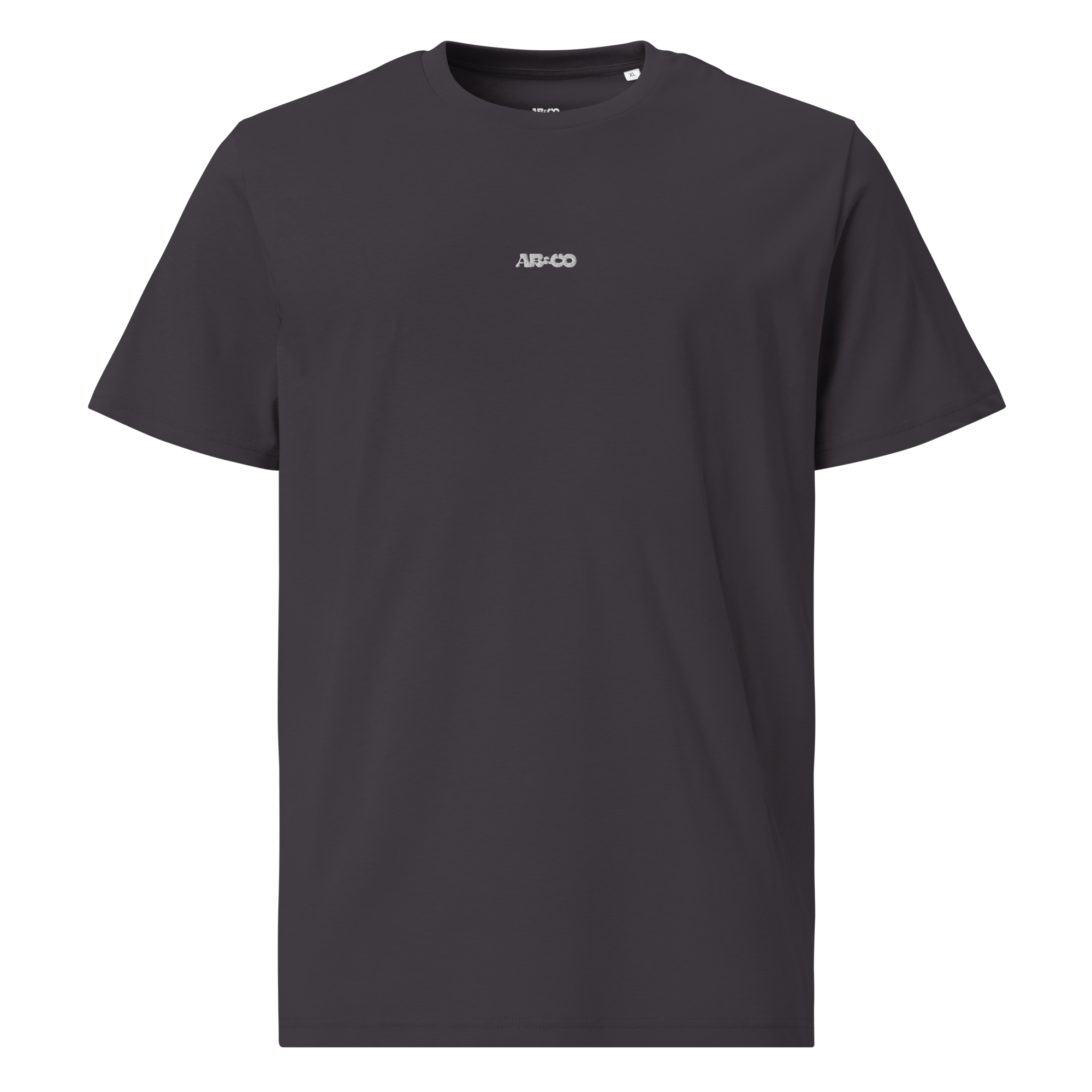 A cotton t-shirt with 'AB&CO' embroidered in white on the chest.