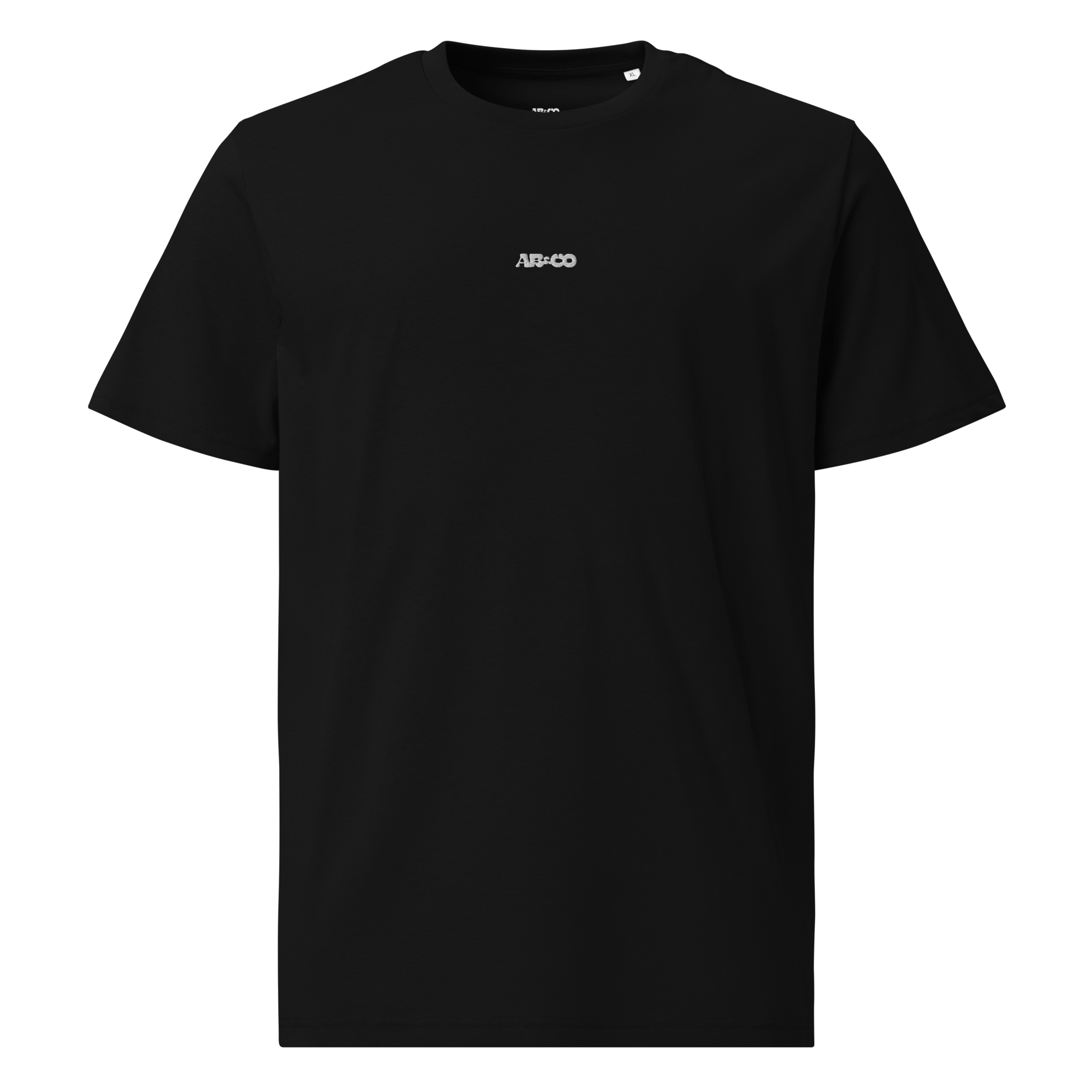 A cotton t-shirt with 'AB&CO' embroidered in white on the chest.