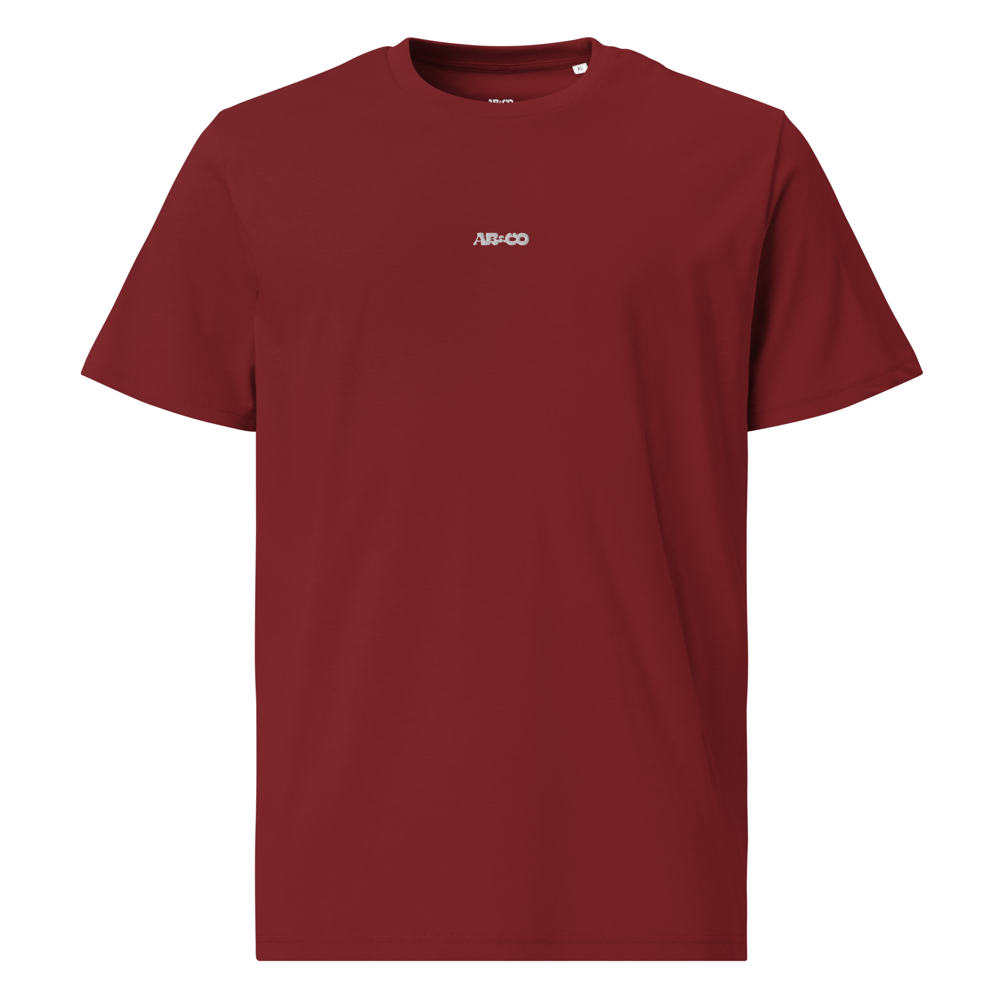 A cotton t-shirt with 'AB&CO' embroidered in white on the chest.