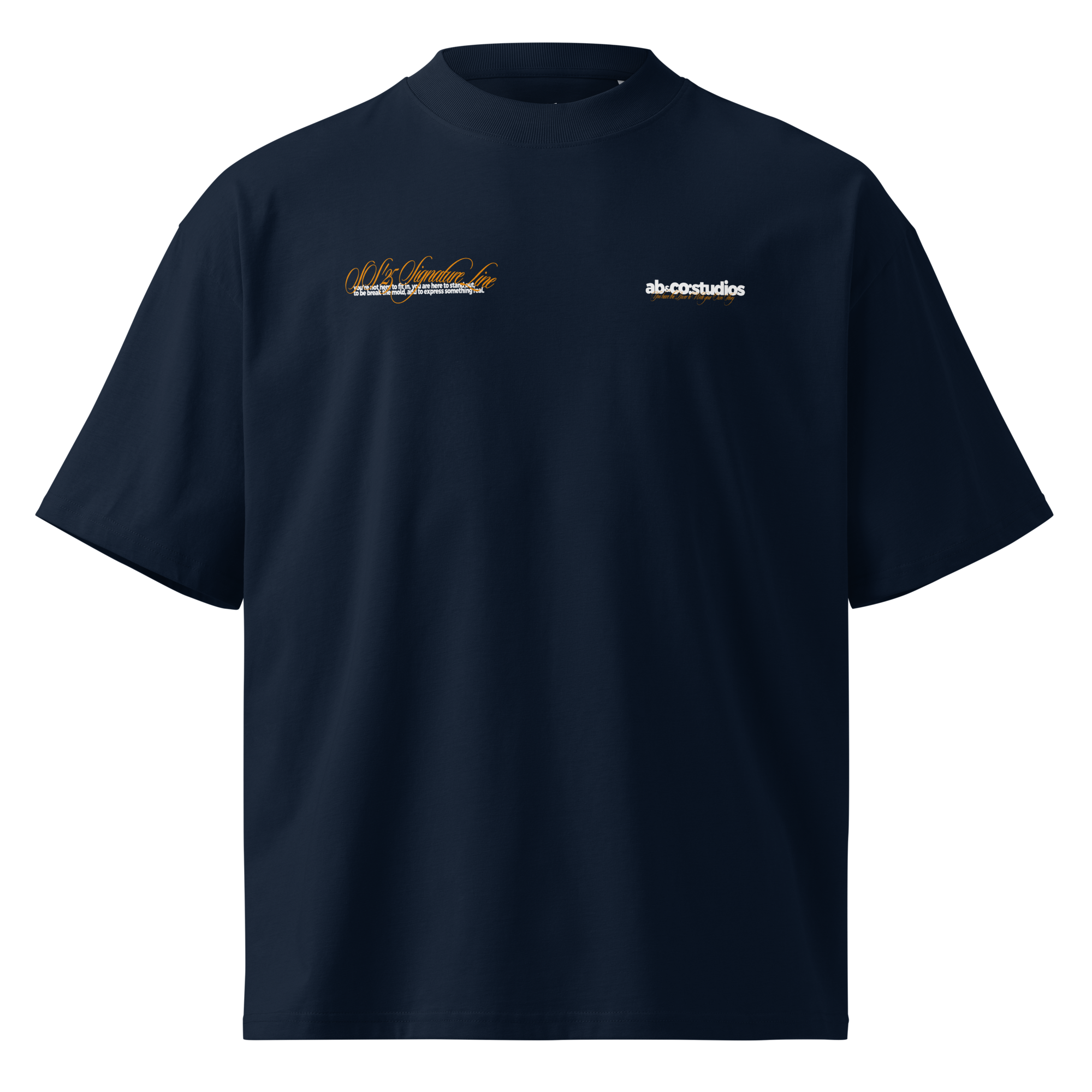 Heavyweight oversized boxy t-shirt in Admiral Blue with dropped shoulders and wide collar, perfect for streetwear and everyday wear.