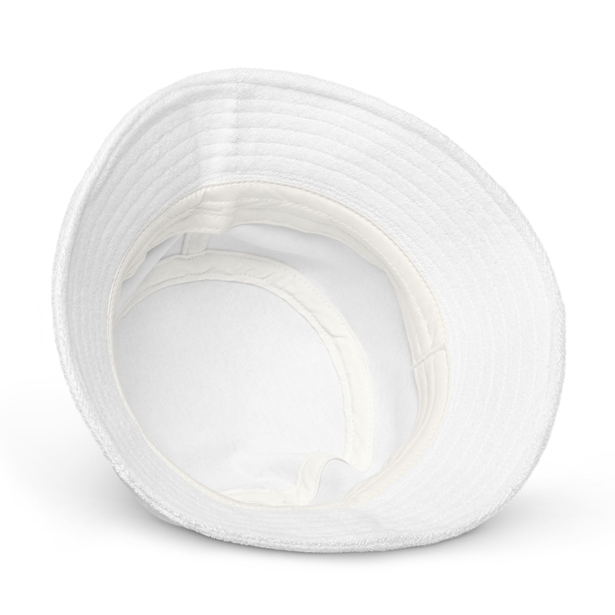 Unstructured bucket hat in White with embroidered logo, lightweight cotton, and relaxed streetwear fit.