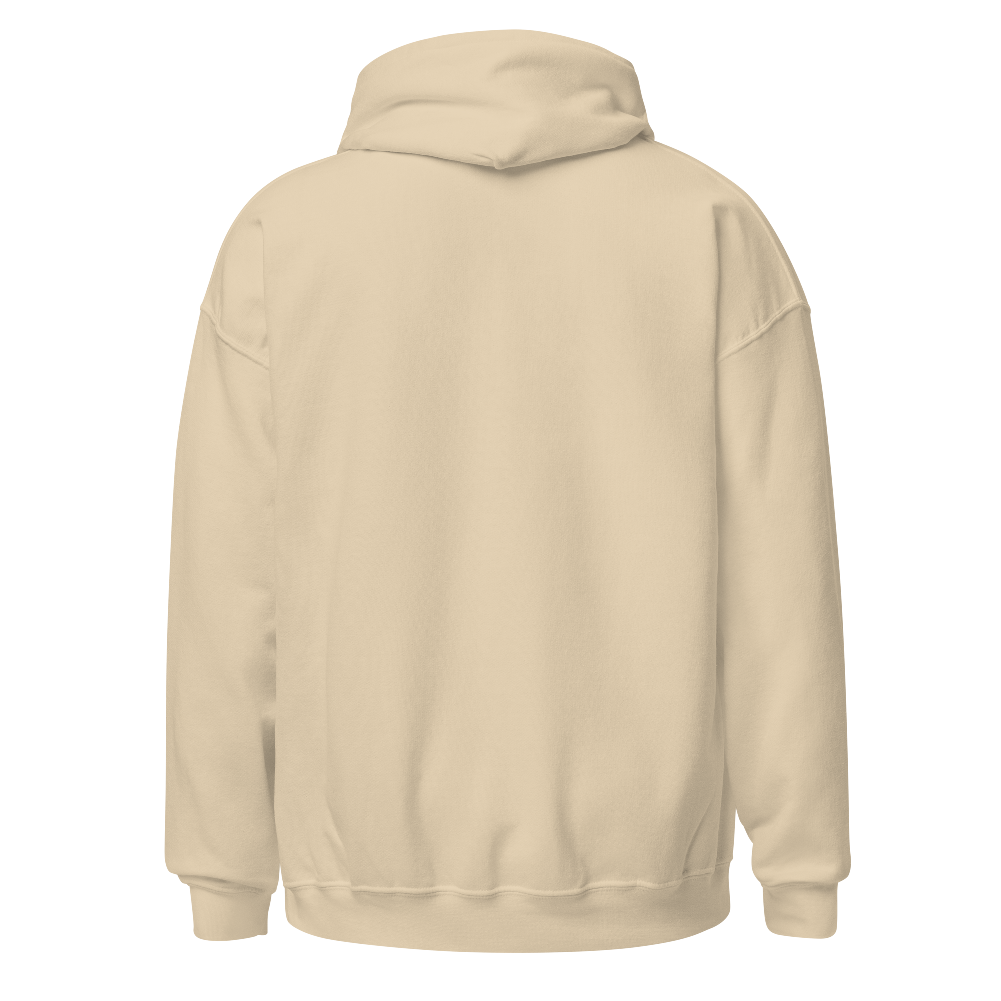 Sand embroidered hoodie with soft interior, structured fit, and clean minimal streetwear style.