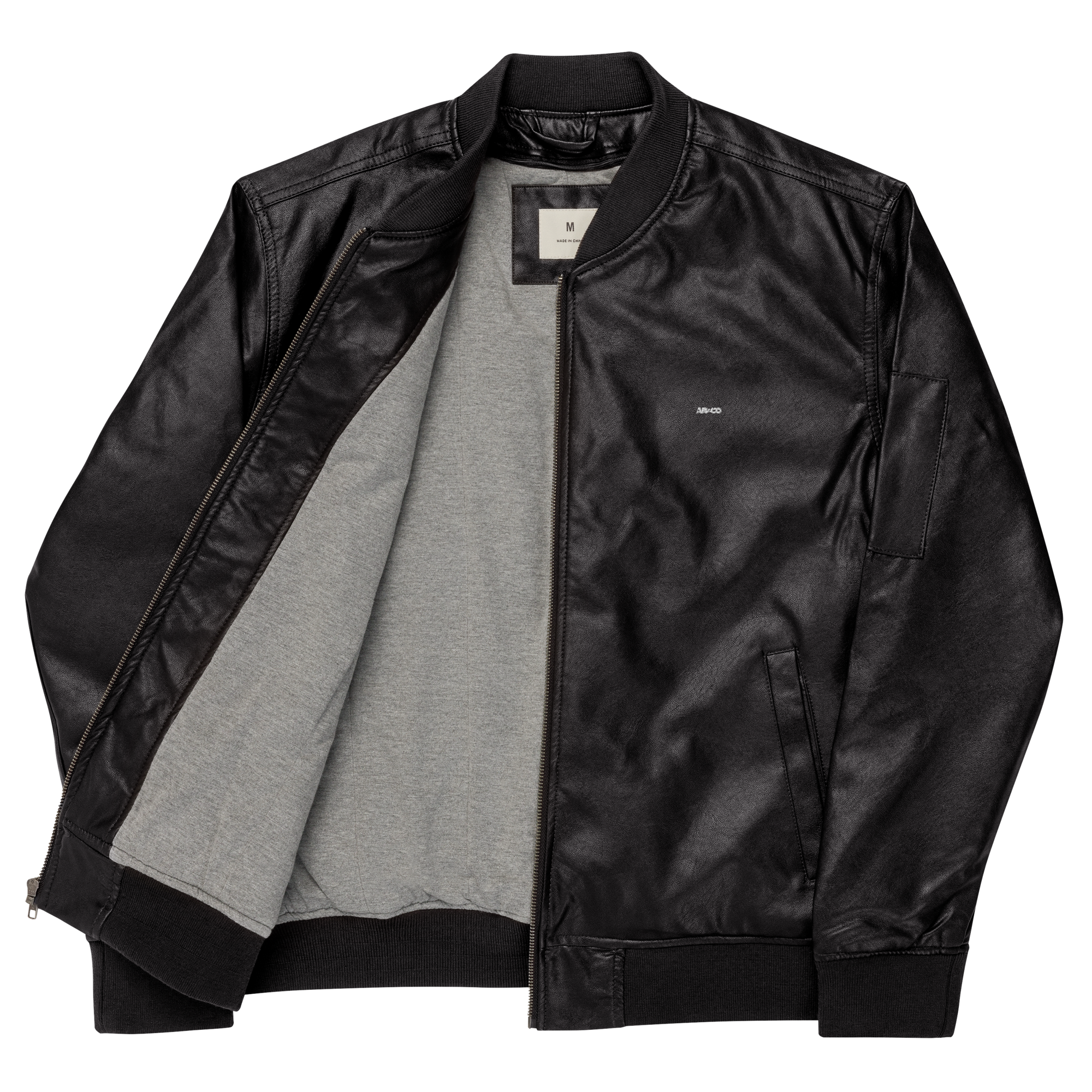 AB&CO Leather Bomber Jacket