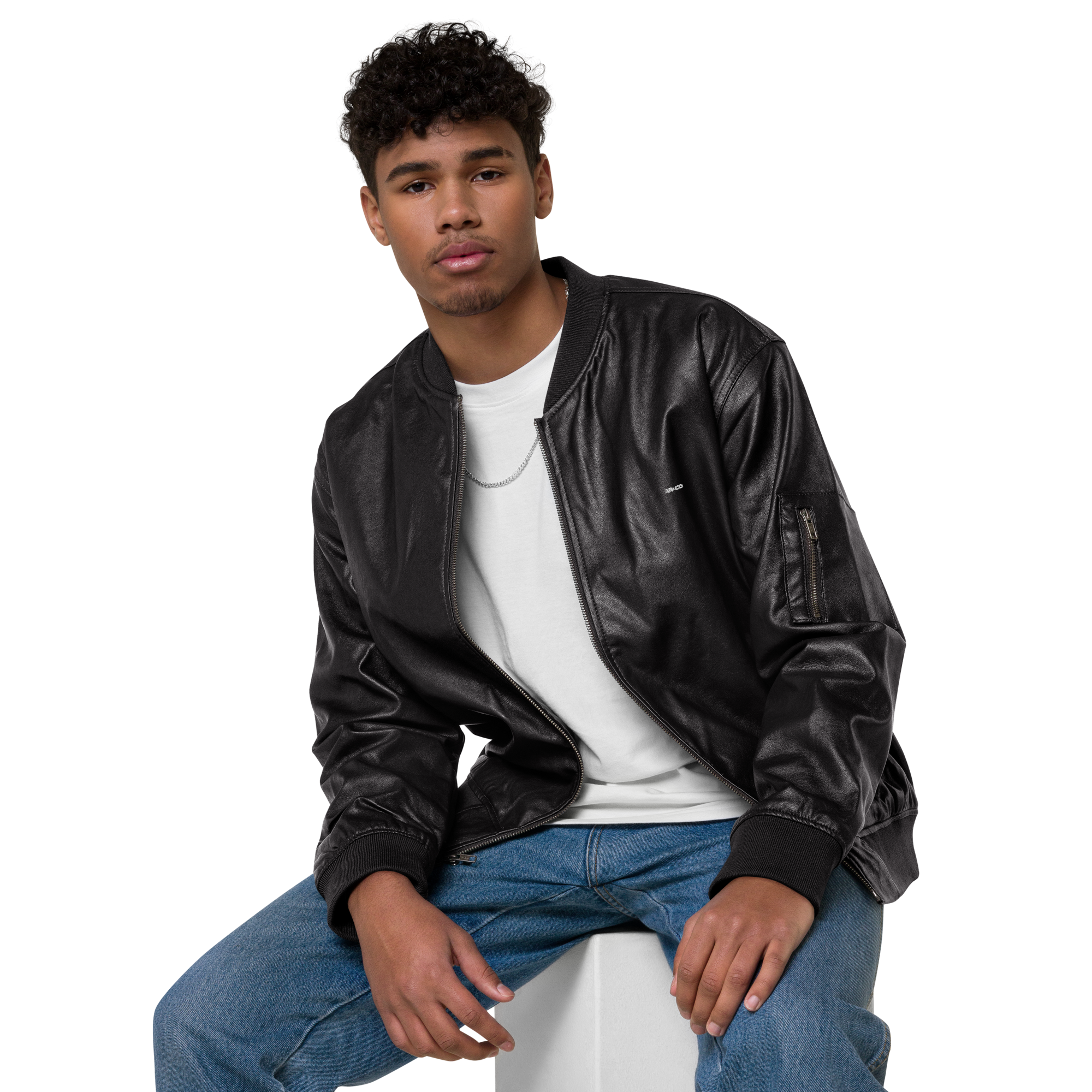Leather Bomber Jacket