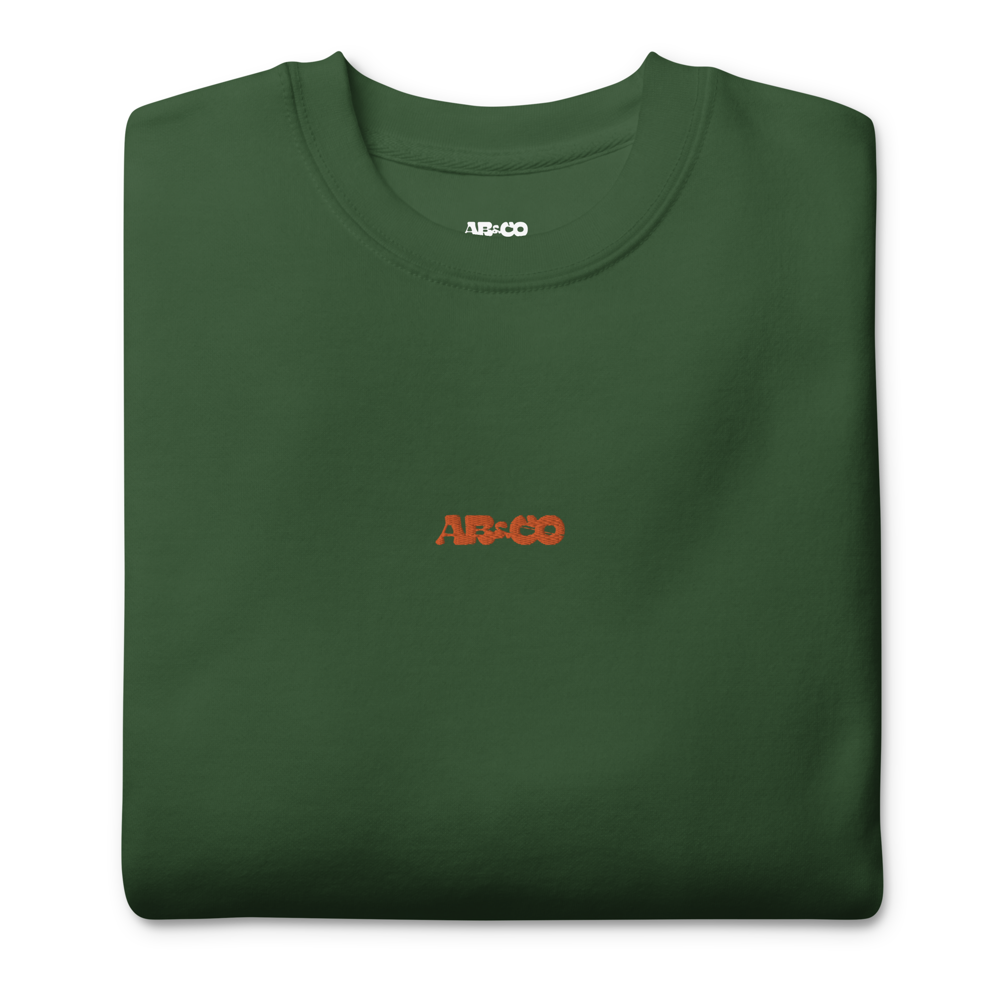 Green premium sweatshirt with embroidered logo, soft brushed interior, and relaxed streetwear fit