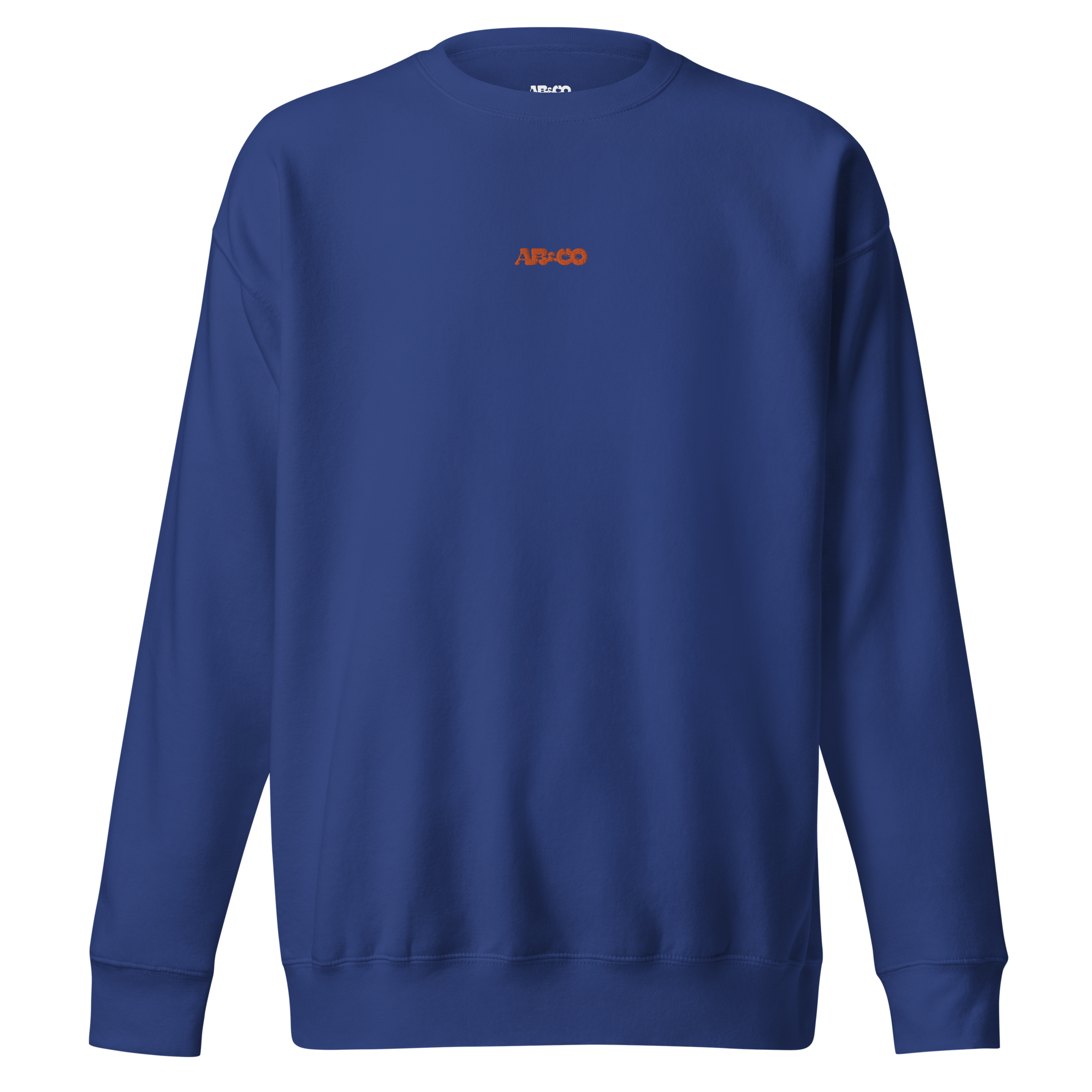 Navy premium sweatshirt with embroidered logo, soft brushed interior, and relaxed streetwear fit.