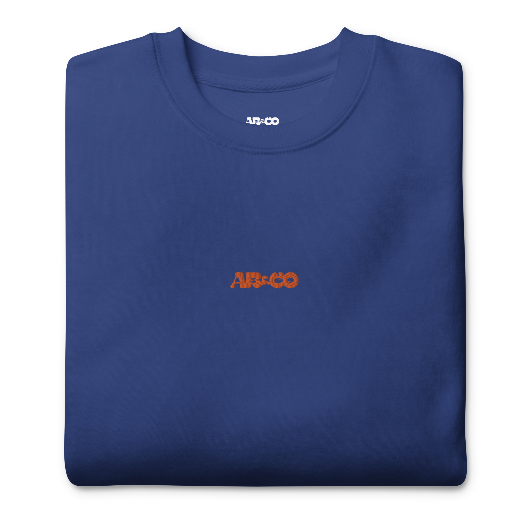 Navy premium sweatshirt with embroidered logo, soft brushed interior, and relaxed streetwear fit.