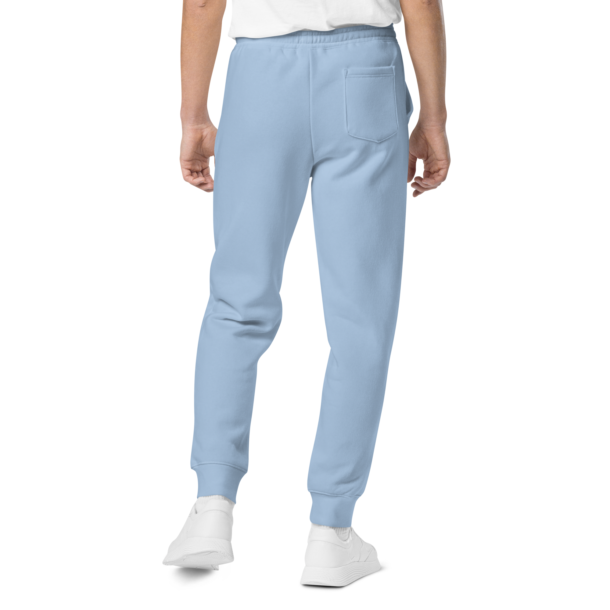 Pigment-dyed relaxed fit sweatpants in Brown with elastic waistband and cuffs, designed for streetwear and everyday comfort.