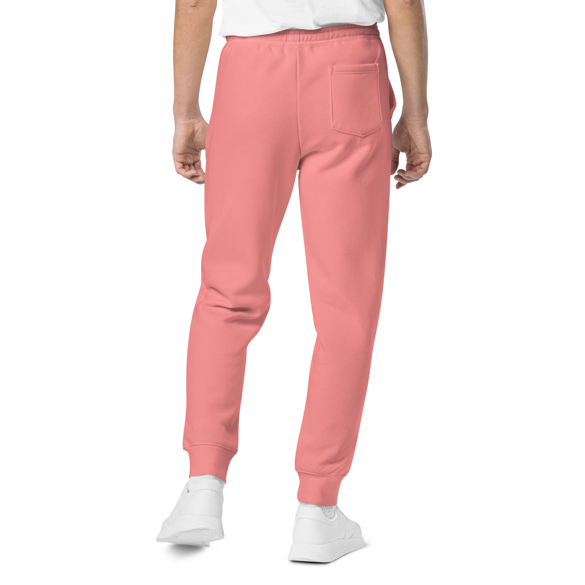 Pigment-dyed relaxed fit sweatpants in Brown with elastic waistband and cuffs, designed for streetwear and everyday comfort.