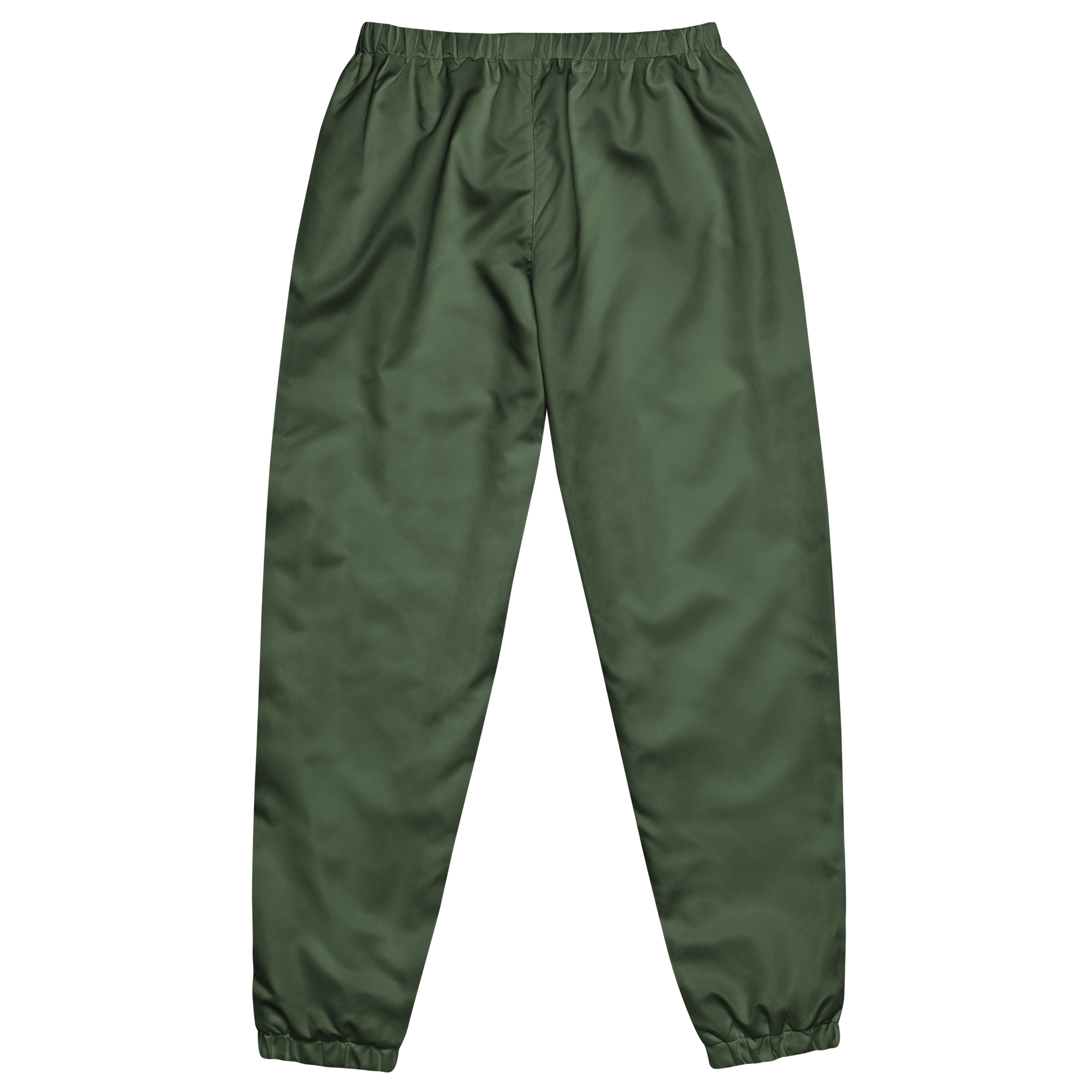 Unisex track pants in Olive with elastic waistband, tapered leg, and side pockets. Designed for casual streetwear and comfort.