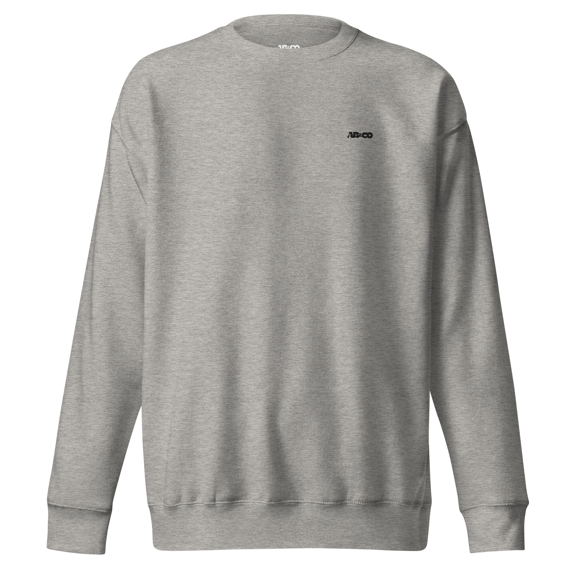 Grey embroidered hoodie with soft interior, structured fit, and minimal streetwear design.