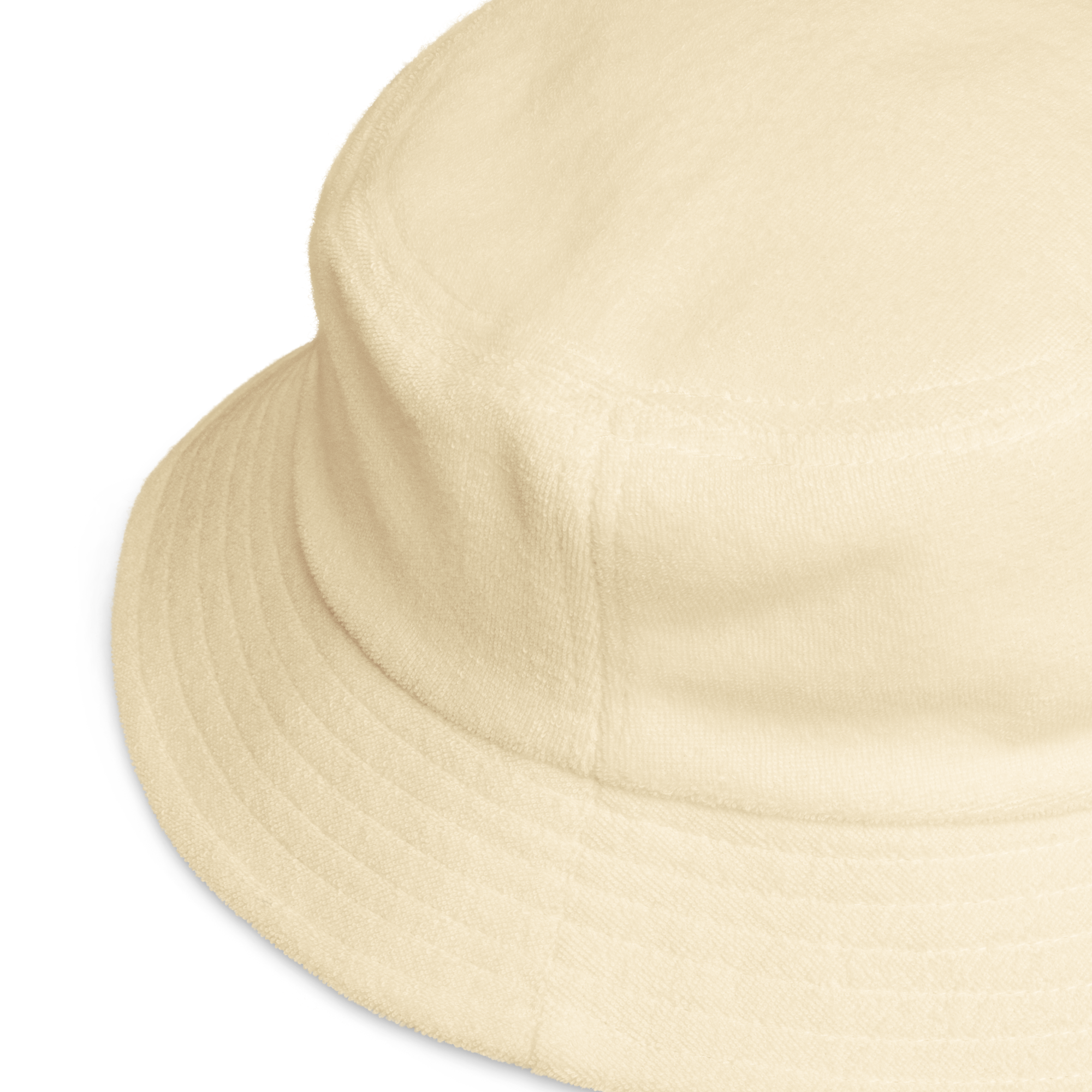 Unstructured bucket hat in White with embroidered logo, lightweight cotton, and relaxed streetwear fit.